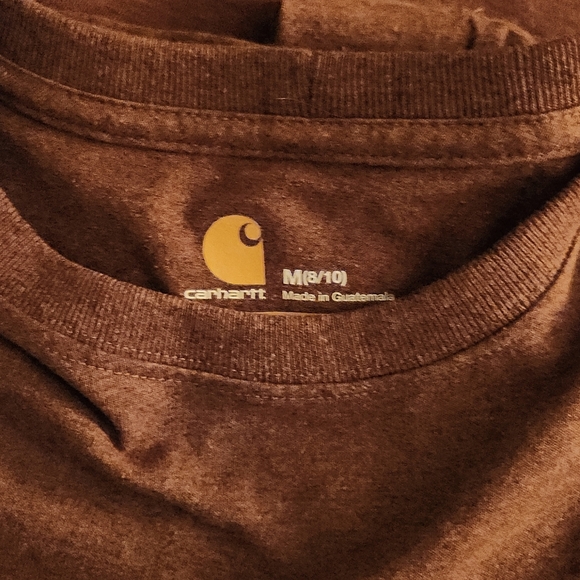Carhartt Oiled Walnut Heather Full Zip Hoodie and Tee - Picture 2 of 11